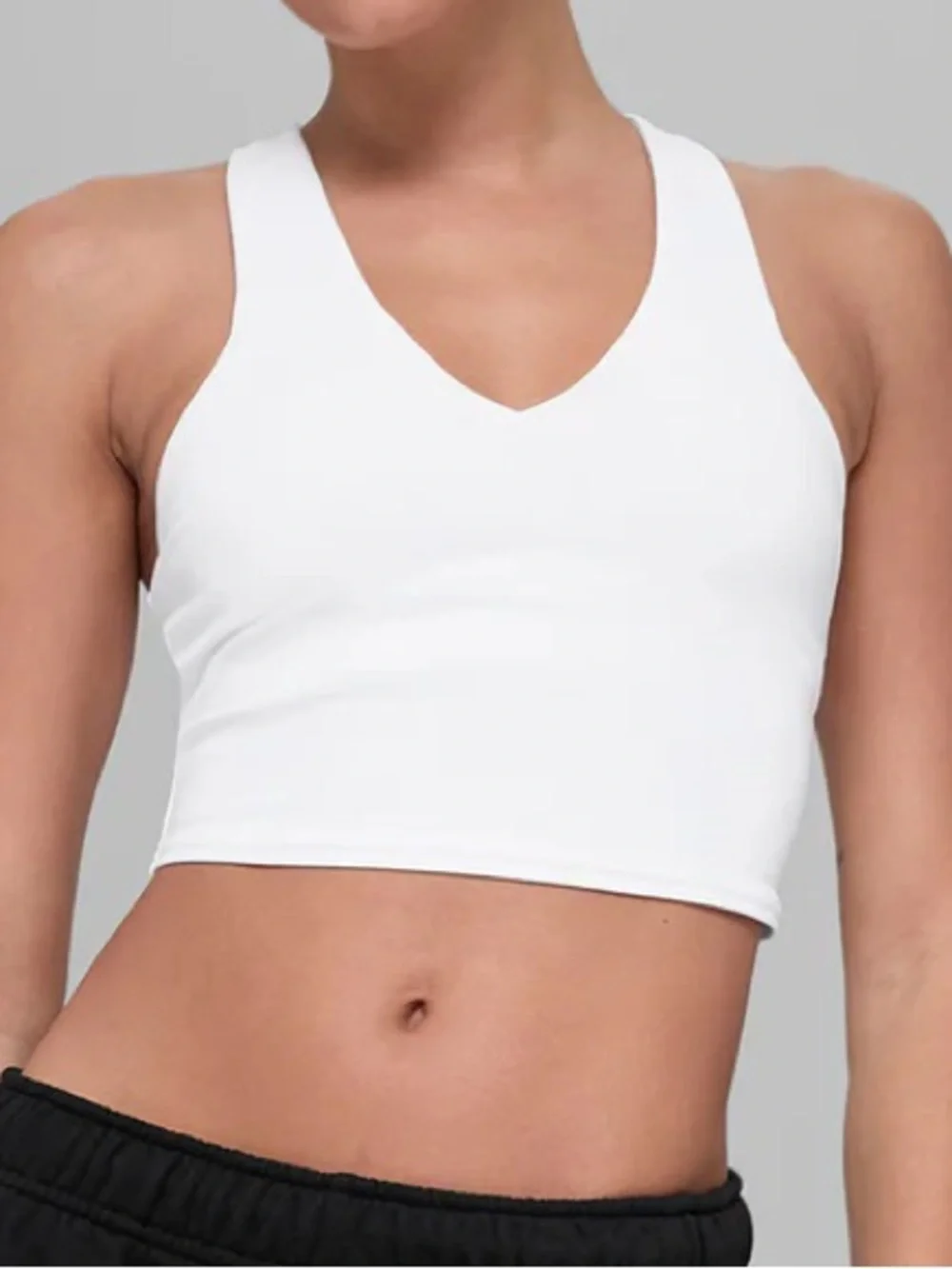 Alo Yoga Airbrush Real Bra Tank in White